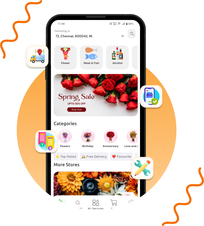 flower delivery app script