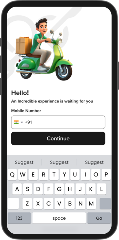 UberEats Clone App login screen