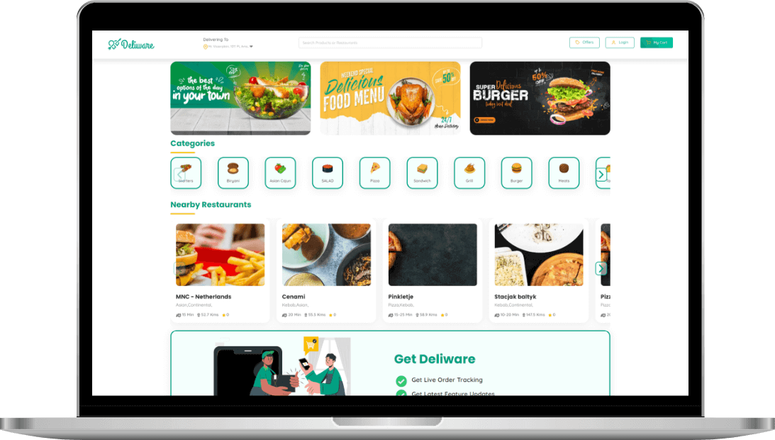 Delivery Hero Clone For Web