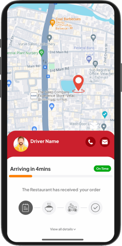 Delivery Hero Clone - Location Track Screen