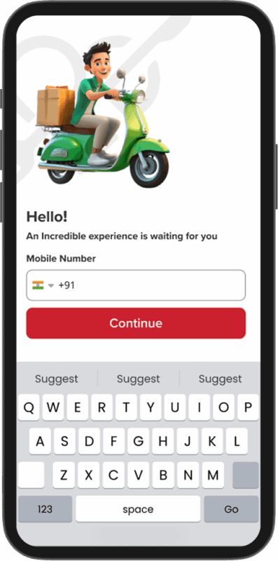 Delivery Hero Clone - Login Screen