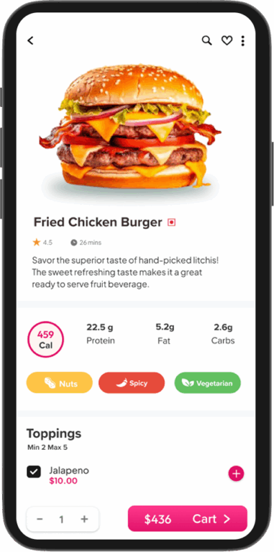 Foodora Clone - Product Detail Screen
